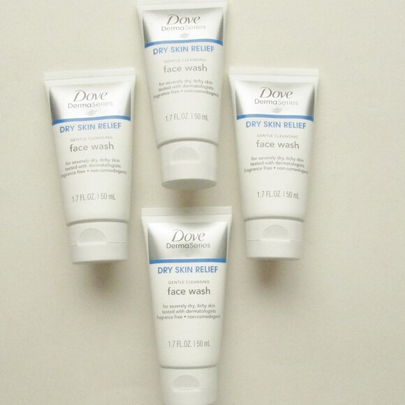 Dove Other - 4x Dove DermaSeries Dry Skin Relief Face Wash